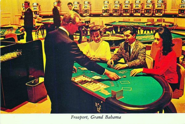 Freeport Grand Bahama Dealing Blackjack c1960s ??